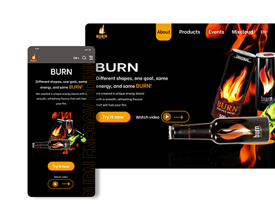 Burn Energy Website Redesign branding landing page design responsive design ui website design