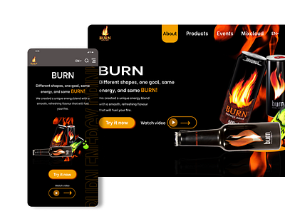 Burn Energy Website Redesign