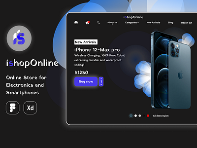 iShopOnline Online Store for Electronics ecommerce design online store design website design