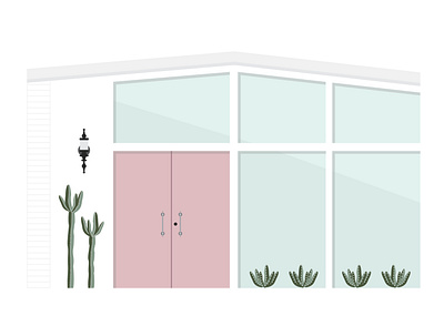 The Doors of Palm Springs design illustration palm springs