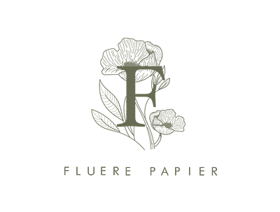 Fluere Papier branding design logo