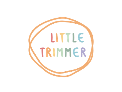 Little Trimmer branding cute design kids logo pastel rainbow trimmer
