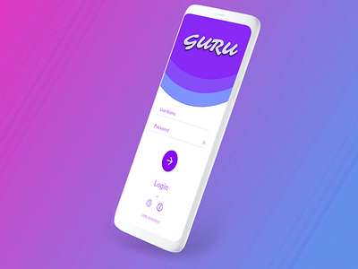 Social Guru Login app design minimal ui ux