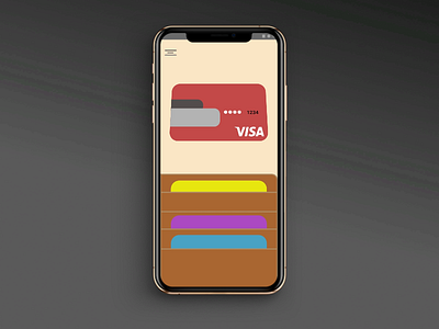 Wallet Concept app branding icon illustration minimal retro ui design uxdesign vector