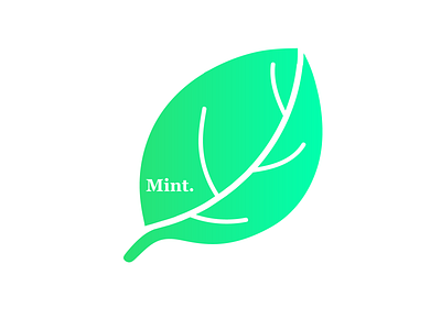 Mint Leaf app design icon illustration logo web