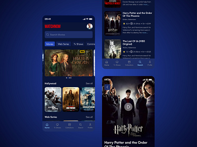 WATCHNOW | Movie App Concept app design clean ui interface minimal minimal app design movie app product product design ui ui design ui ux web app