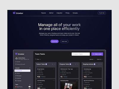 Product website | Task Managment