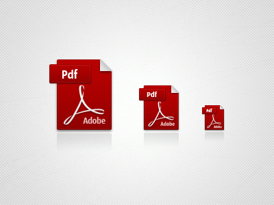 3 size pdf icons