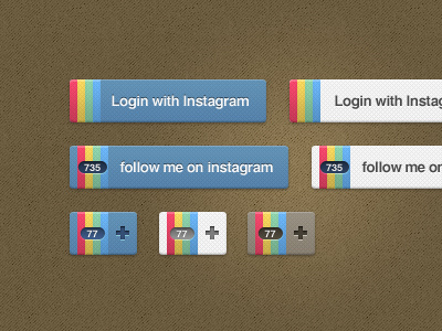 Instagram Buttons blugraphic button download follow freebie instagram sign in with