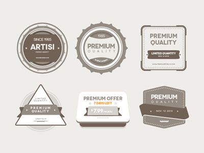 Qualtiy Brown Badges (Ai) download free premium psd quality