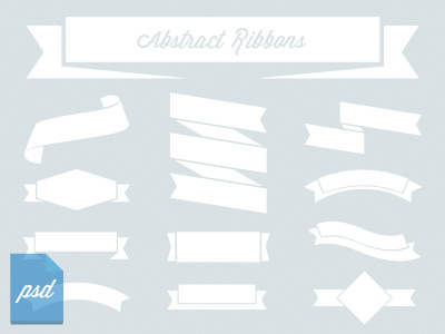 12 Abstract Ribbons banner download free psd ribbon vector