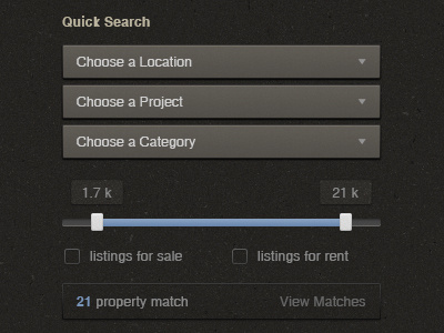 Quick Search Ui Kit (Psd) download free menu psd quick search slider ui vector widget