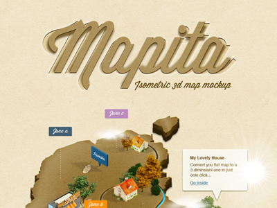 Download Mappita - Free Psd 3d Map Mockup by Wassim on Dribbble