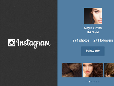 Instagram Widget (Free Psd) blugraphic download instagram psd ui vector widget