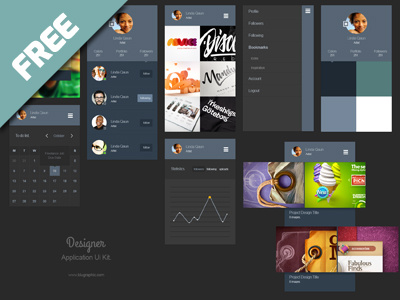 Portfolio App Ui Kit (psd) psd portfolio ui kit app application download designer