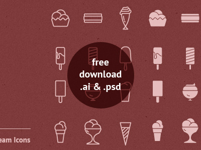 90 Vector Free Ice Cream Icons ai cream download ice icon psd vector