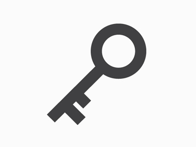 Minimal Key Icon (Vector)