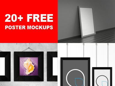 Download 20 Free Poster Mockups By Wassim On Dribbble PSD Mockup Templates