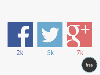 Flat Social Networks Icons - Vector Free Download