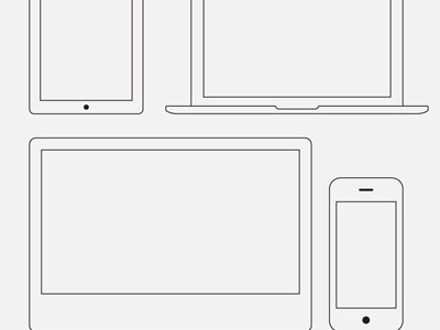Wire Frame Apple Devices - Vector apple device free download vector psd