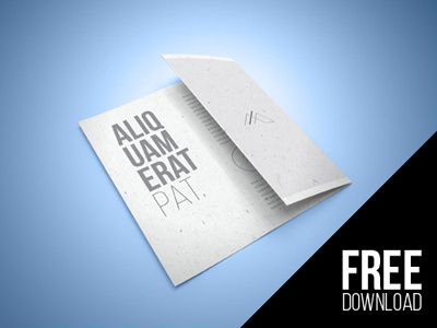 Tri-fold brochure mockup (free psd)