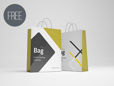 Free Bag Mockup Template (Psd) bag download free mockup psd smart vector