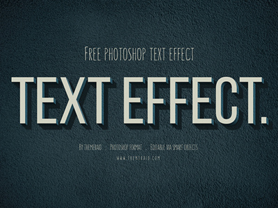 Retro Vintage 3d Text Effect download free freebie photoshop psd smart object text