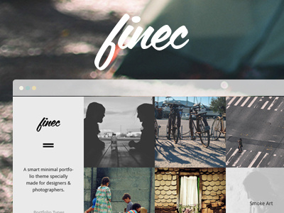 Finec - Theme for Photographers & Designers design psd template theme web website wordpress