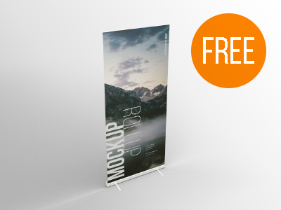 Download Free Rollup Mockup Template by Wassim on Dribbble