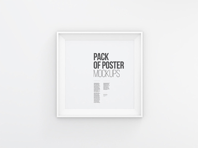 Square Poster Frame Mockups