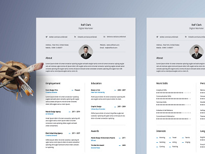 Classy Resume Template a4 cv download free freebie illustrator infographic layout resume template