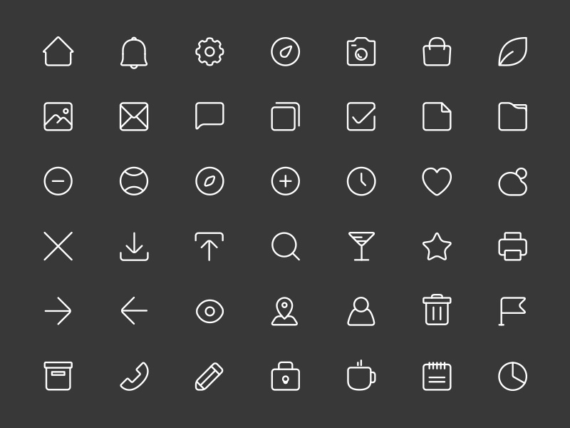 Free Square Line Icons by Wassim on Dribbble