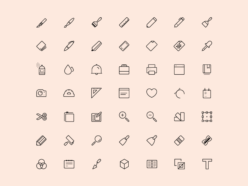 Artist Tools Icons line free icons vector icon artist tools download psd freebie
