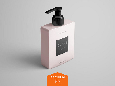 Cream Bottle Mockup - PSD bottle cream download mockup premium shampoo