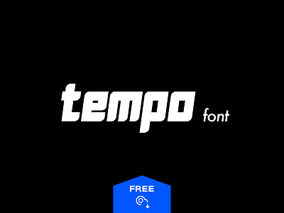 Tempo Energetic Typeface design download font free freebie typeface