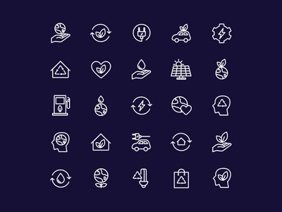 Energy Source and Ecology Icons