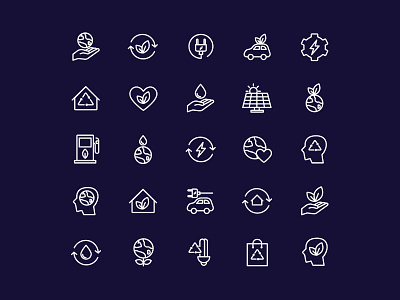 Energy Source and Ecology Icons