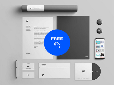 Free Stationery Branding & Identity Mockup download free branding mockup free download free psd free stationery mockup freebie