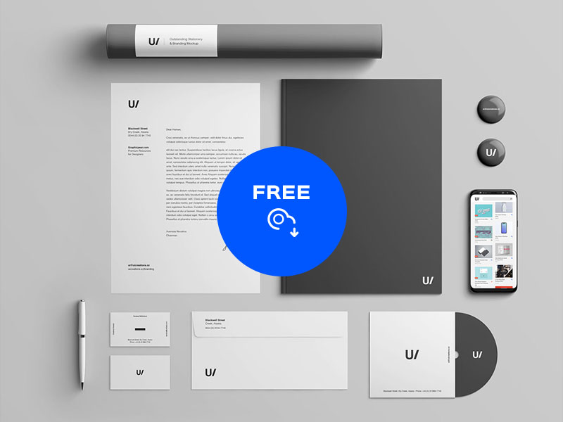 Download Free Stationery Branding & Identity Mockup by Wassim on ...