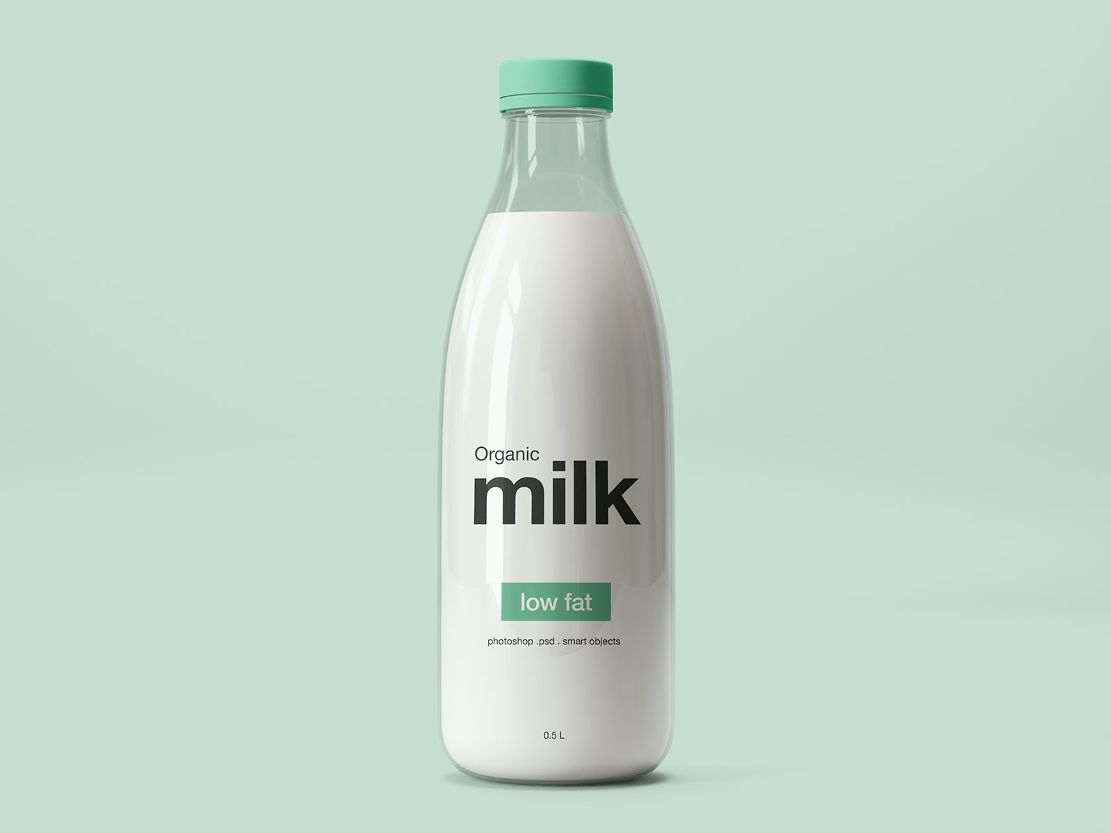 Download Milk Bottle Mockup (PSD)