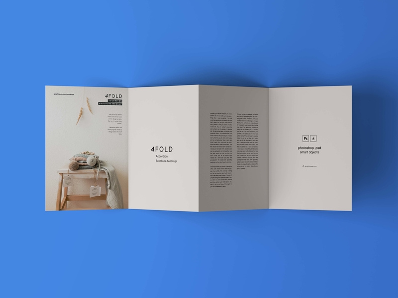 Download 4 Fold Brochure Mockup