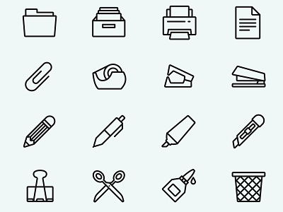 Free Office Tools Icons