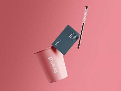 Cup & Business Card Branding Mockup