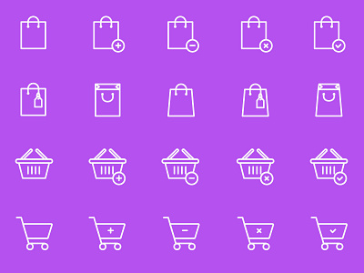 Shopping Bag Cart Icons