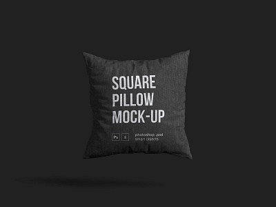 Square Pillow Mockup PSD