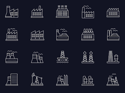 Free Vector Industry Icons