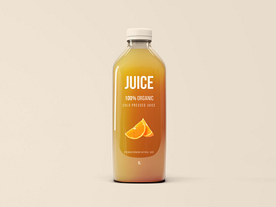 Big Juice Bottle Mockup