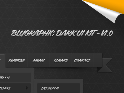 Blugraphic Ui Kit V1 button free icon loader menu psd ui kit