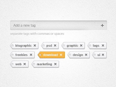 Add a New Tag - Psd blugraphic free keywords psd tags ui