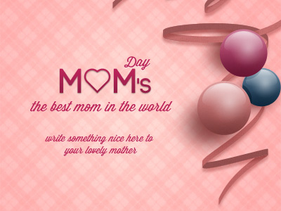 Mom's Day Greeting Card (Free Psd)
